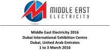 1-3 Mars 2016 - Middle East Electricity DUBAI